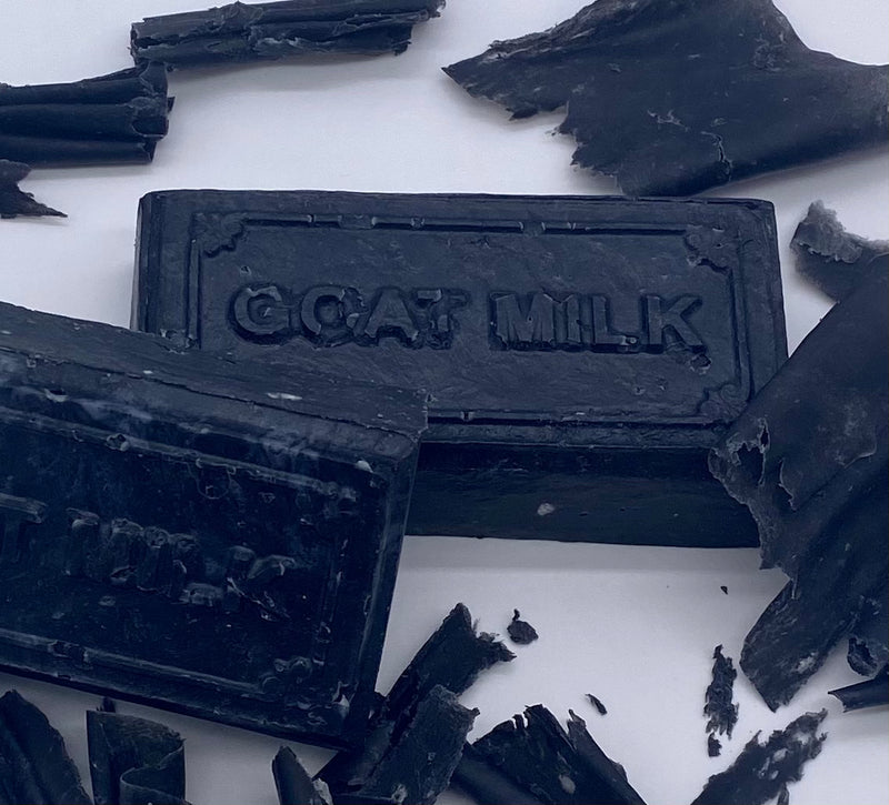 handcrafted activated charcoal goat milk soap bar 